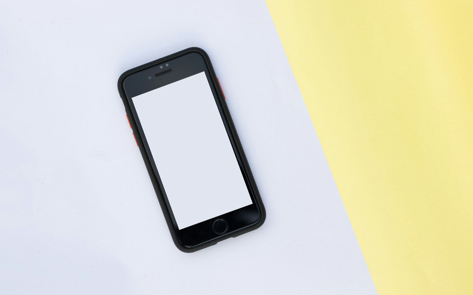 Phone lying on a desk with no calls