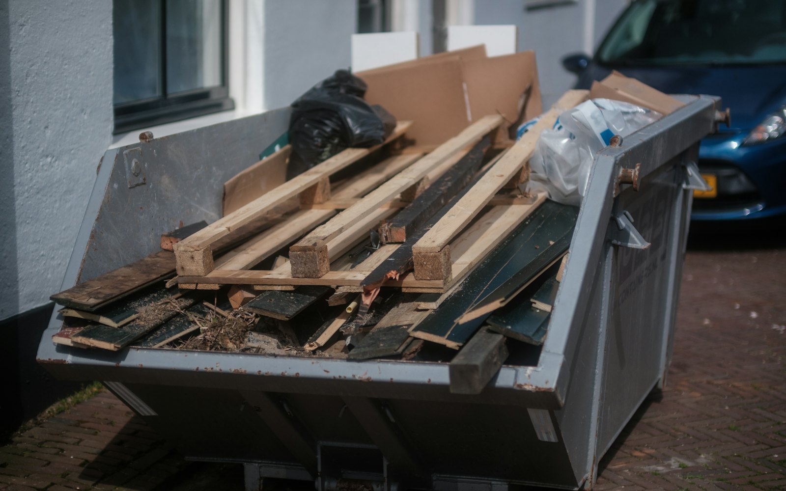 Pile of cleared timber and waste